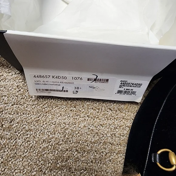 Gucci Black Velvet Fur Lined Loafers❤️ - Picture 4 of 16